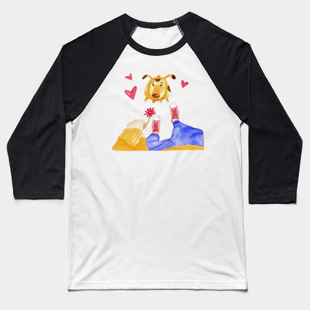 Adopt Me Dog Baseball T-Shirt by Mako Design 